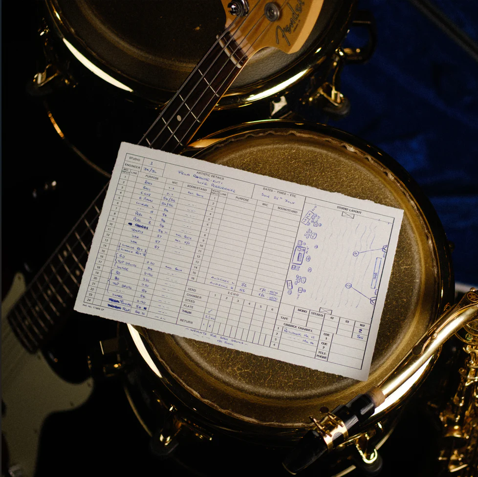 Abbey Road Studios Fela Kuti Session Sheet - Image 4