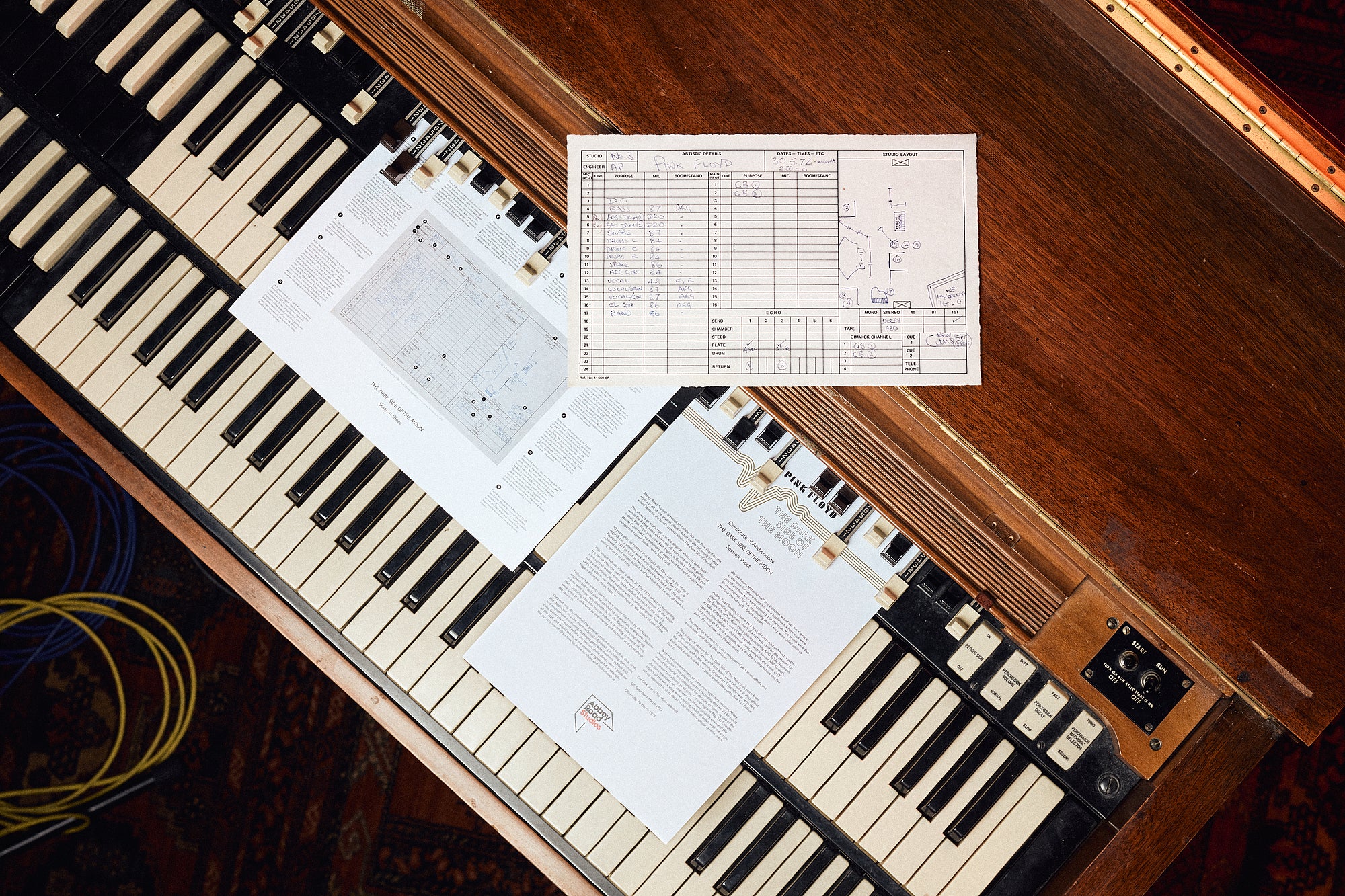 Abbey Road Studios x Pink Floyd 'The Dark Side of The Moon' Session Sheet - Image 3