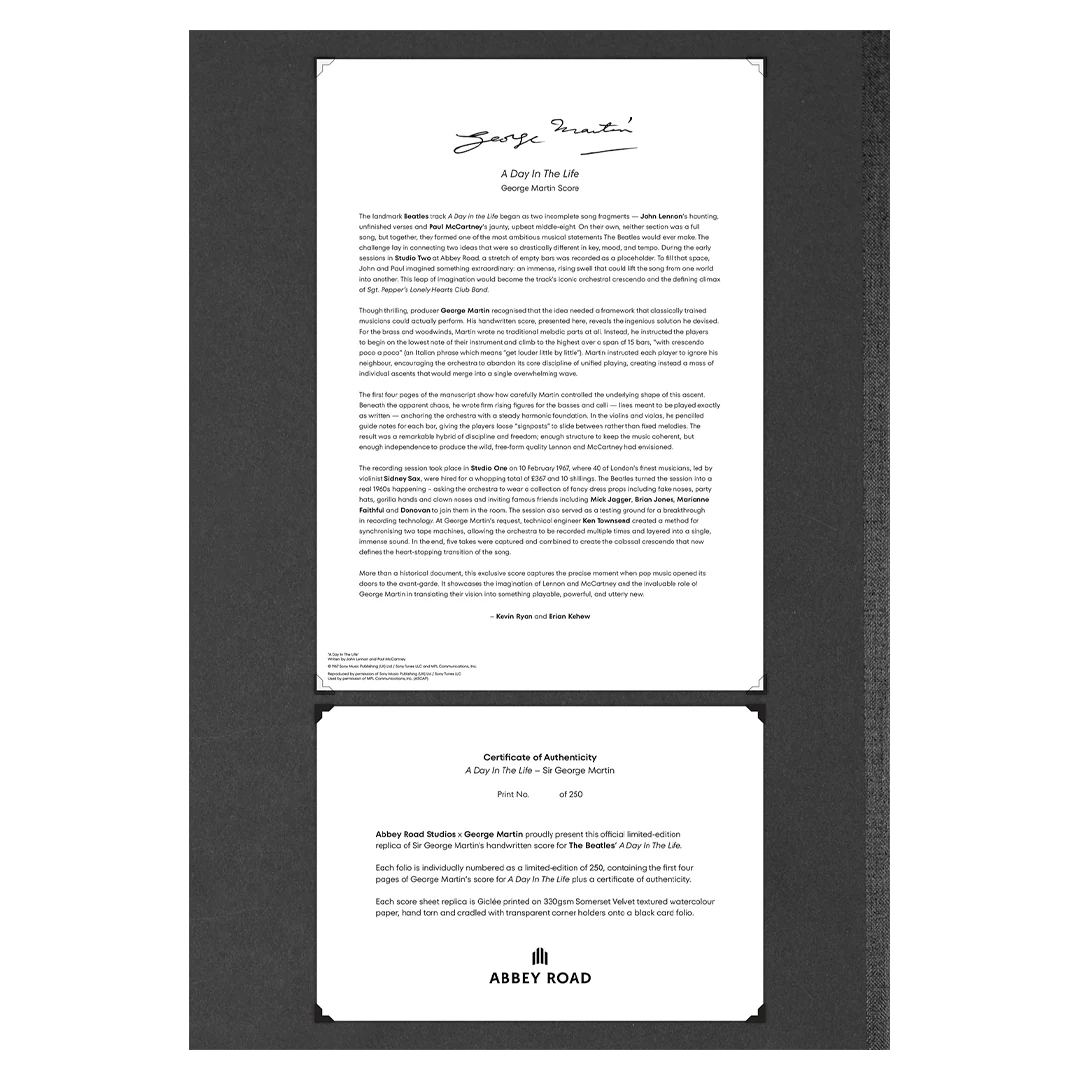 Abbey Road x George Martin - A Day In The Life Folio - Image 4
