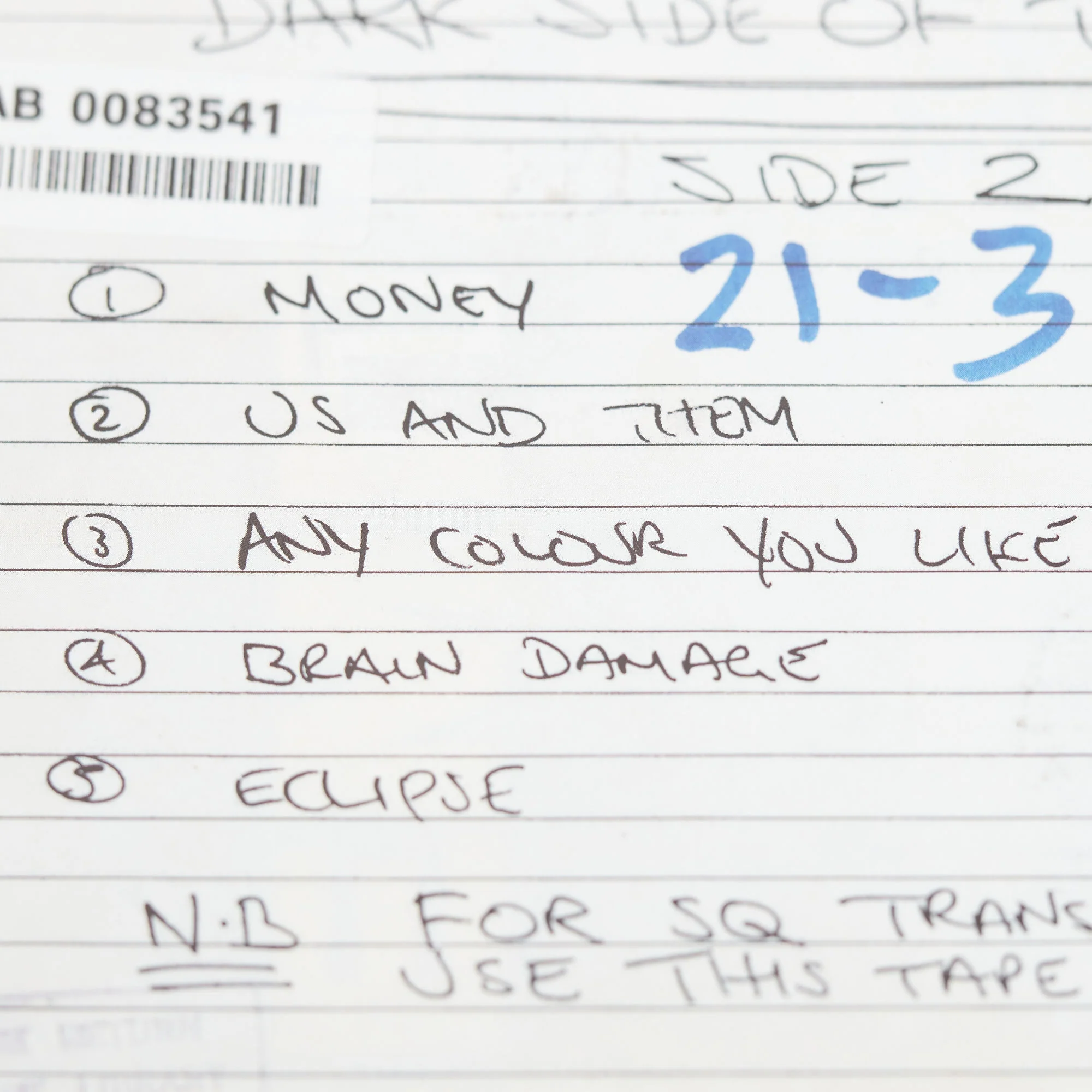 Pink Floyd The Dark Side of the Moon EMI Tape Box Folio - Side Two - Image 3