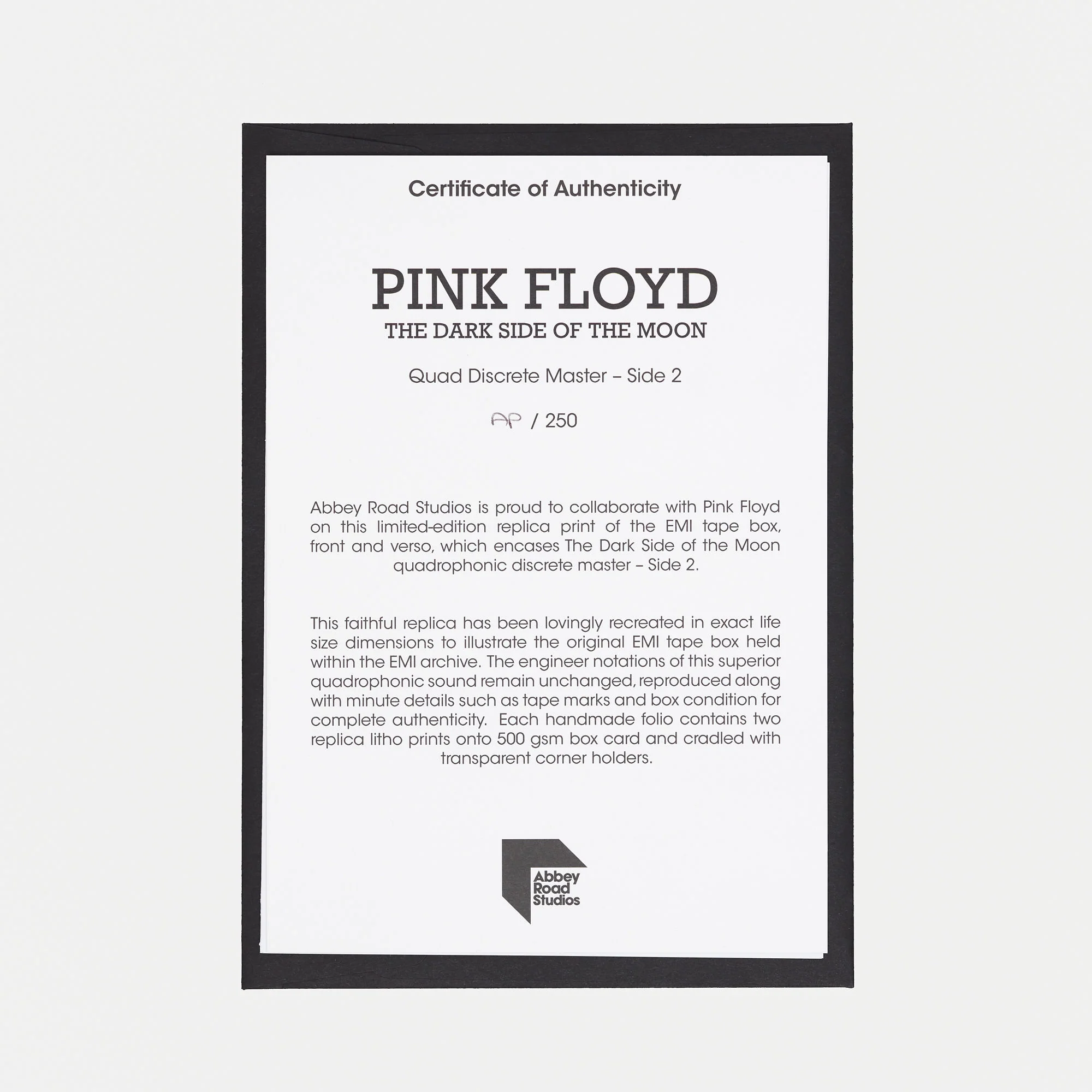 Pink Floyd The Dark Side of the Moon EMI Tape Box Folio - Side Two - Image 6
