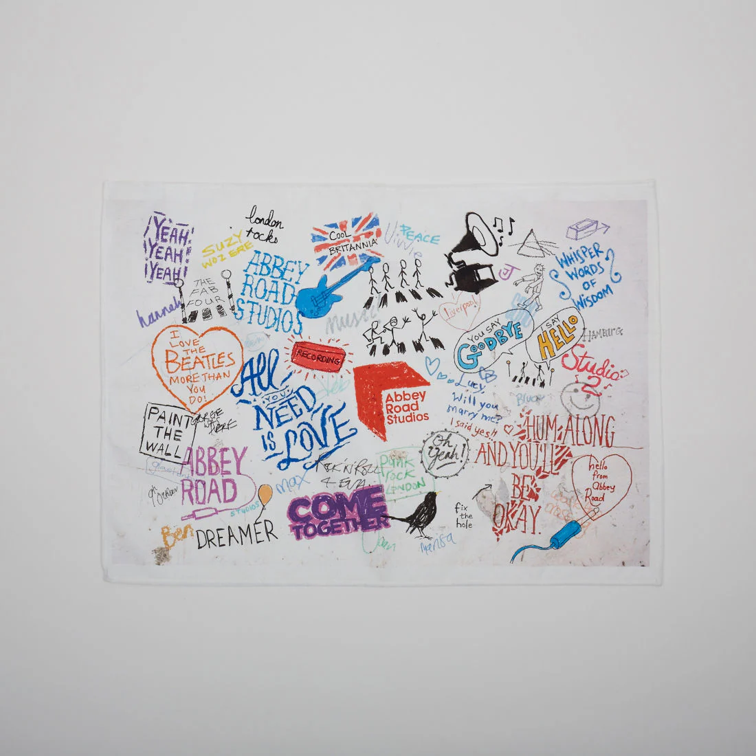 The Beatles Graffiti Tea Towel